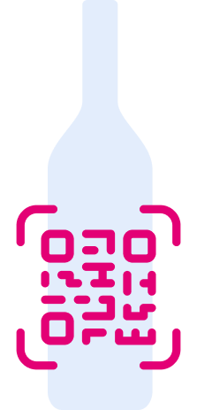 Bouteille avec QR code